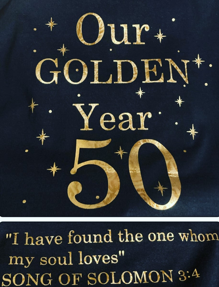 Golden Year Anniversary Short Sleeved T-shirt