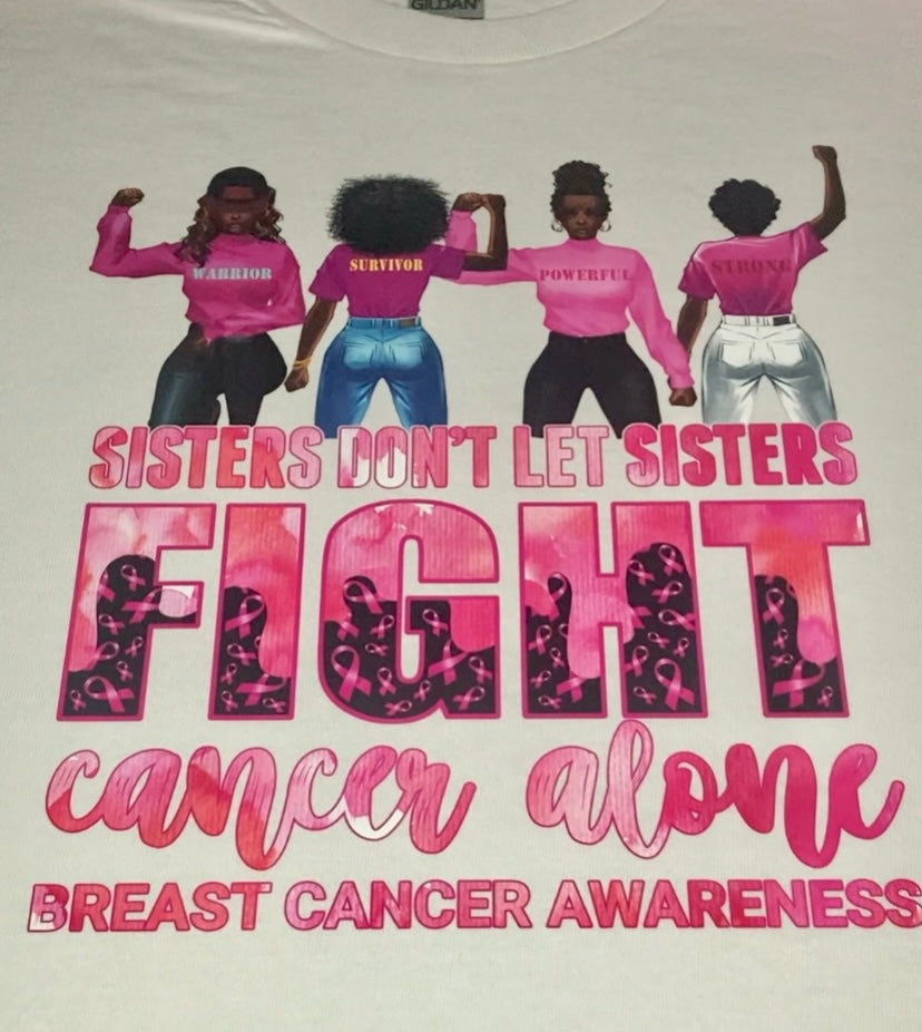Short Sleeve Breast Cancer Awareness T-shirt S-XL