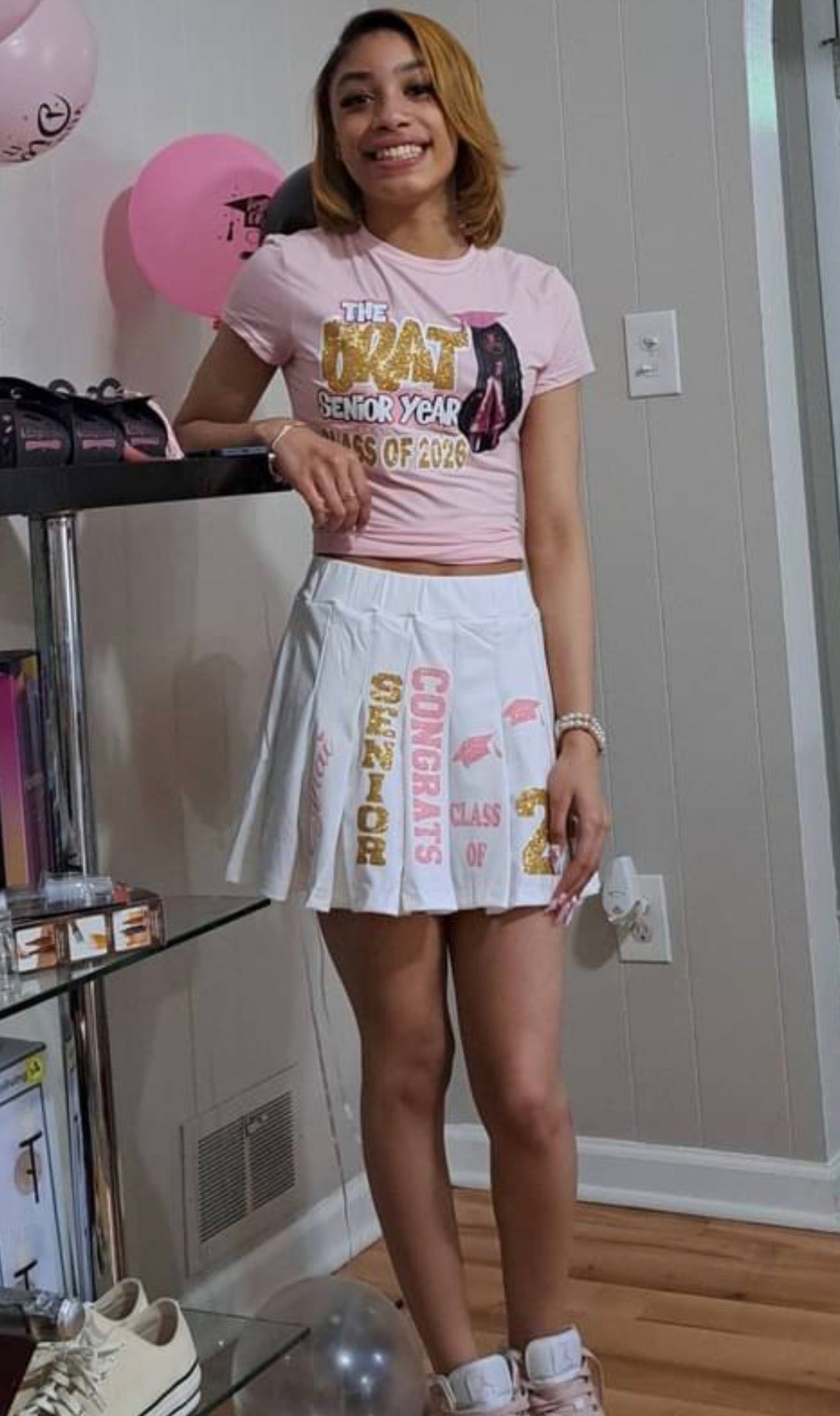 Custom Grad Shirt & Skirt Set
